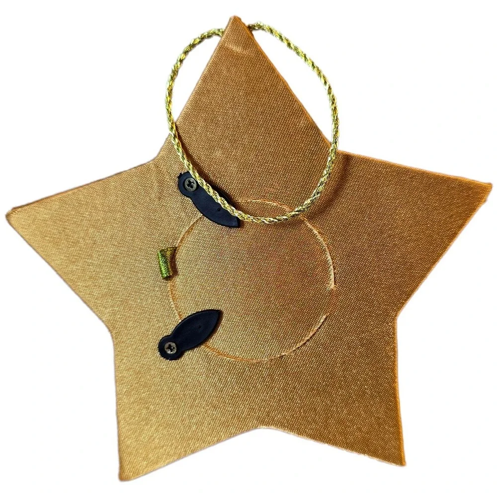 VTG Kirkland's Set of 3‎ Beaded Christmas Star Ornament Frames Gold Red Green